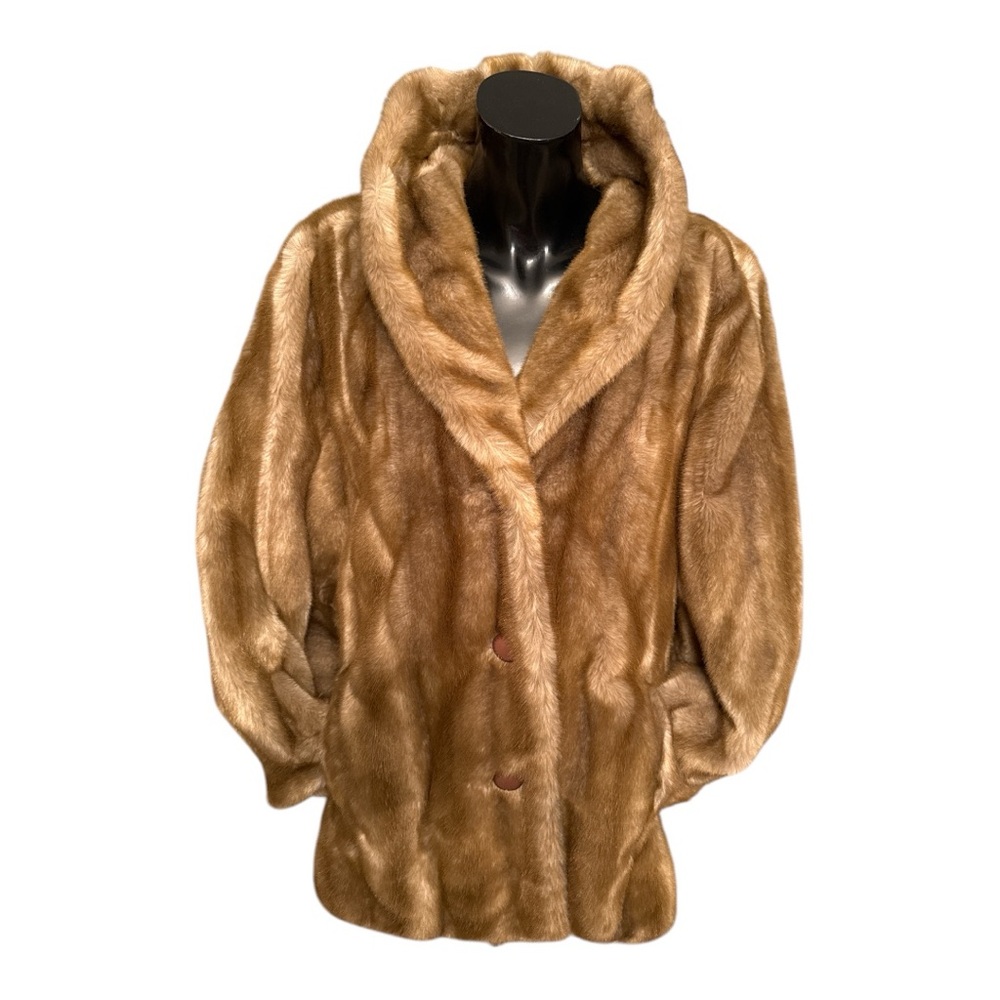 Vintage 1960s Hillmoor New York/Tissavel France Faux Fur coat